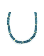 7mm Heishi Blue Topaz Rondelle