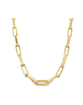 18" 14K Gold Modern Boxy Paperclip Necklace