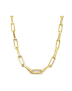 18" 14K Gold Modern Boxy Paperclip Necklace
