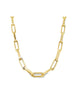 18" 14K Gold Modern Boxy Paperclip Necklace