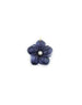 14K Gold Carved Iolite Flower Pendant