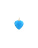 14k Turquoise Heart Diamond Bale Charm