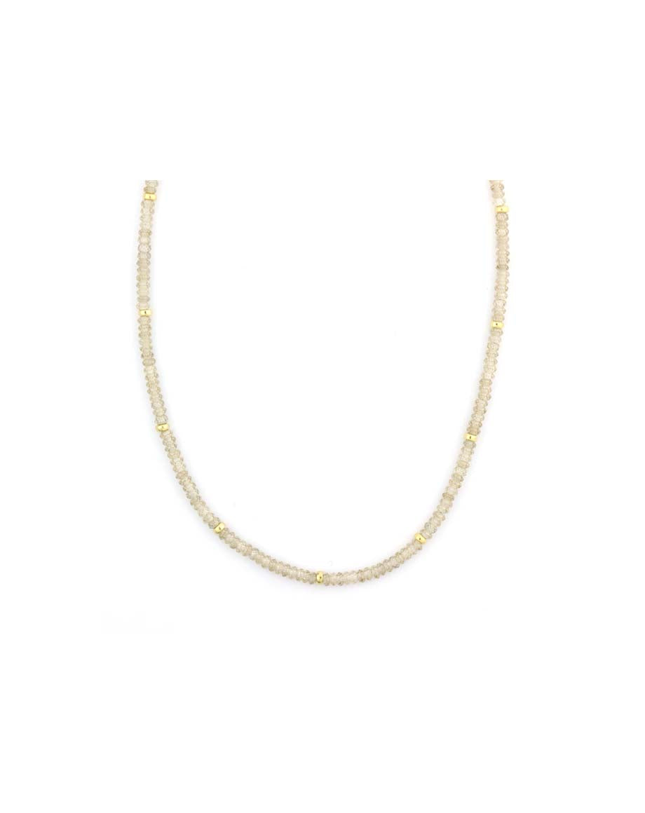 Champagne Zircon Rondelle Necklace