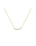 14K Gold Chasing Pear Diamond Necklace