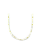 5mm Cream Silverite Rondelle Necklace