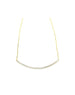 14K Gold Curved Top Diamond Bar Choker Necklace