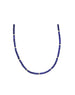 Faceted Dark Blue Sapphire Rondelle Necklace