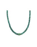 14K Gold Emerald Spacer Mossy Kyanite Necklace