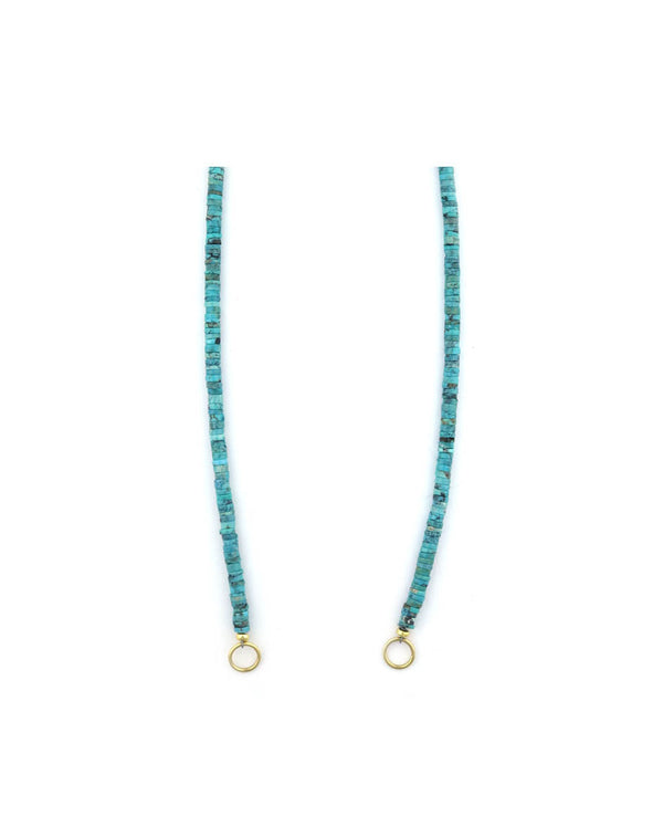 Lock Ready: 4mm Heishi Dark Turquoise Strand