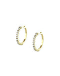 3/4" 14K Gold .18ct Diamond Hoops