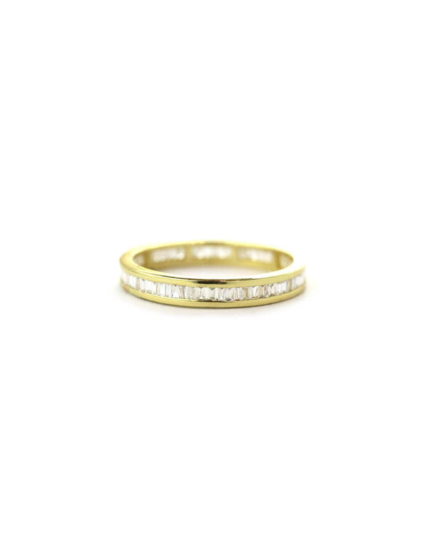 14K Gold Eternity Channel Set Baguette Diamond Ring