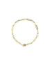 14K Gold 4 Diamond Paperclip Bracelet