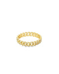 14K Gold Diamond Cuban Link Eternity Ring