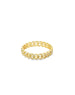 14K Gold Diamond Cuban Link Eternity Ring