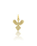 14K Gold Diamond Thunderbird Charm