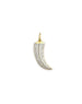 14K Gold Diamond Horn Pendant