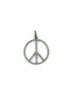 Medium Silver Diamond Peace Sign Charm