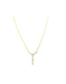 14K Gold Dainty Pear Diamond Y Lariat Necklace