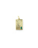 14K Gold Fanned Emerald Dog Tag Charm