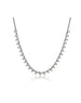Silver Spike Diamond 1/2 Tennis Necklace