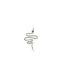 Large 14K White Gold .55ct Diamond Snake Charm