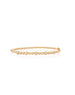14K Gold Dotted Round Diamond Bezel Bangle
