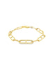 14K Gold Long Rectangle Anchor Link Bracelet