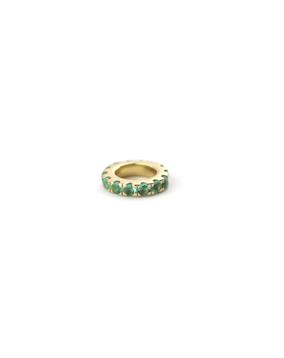 Mini 14K Gold Round Emerald Spacer