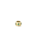 Tiny Barrel 14K Gold Emerald Spacer