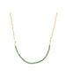 14K Gold Emerald Paper Clip Tennis Necklace