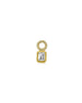 14K Gold Emerald Cut Diamond Earring Charm