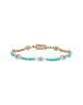 14K Gold Turquoise Diamond Evil Eye Tennis Bracelet