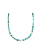 5mm Faceted Kingman Turquoise Rondelle Necklace