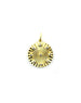 14K Gold Dotted Diamond Fanned Disk Charm