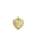 Small 14K Gold Fancy Edge Ridged Heart Charm