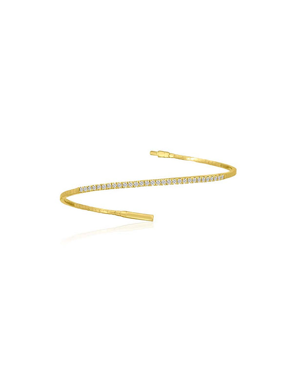 14K Gold Flexible Diamond Top Tennis Bracelet