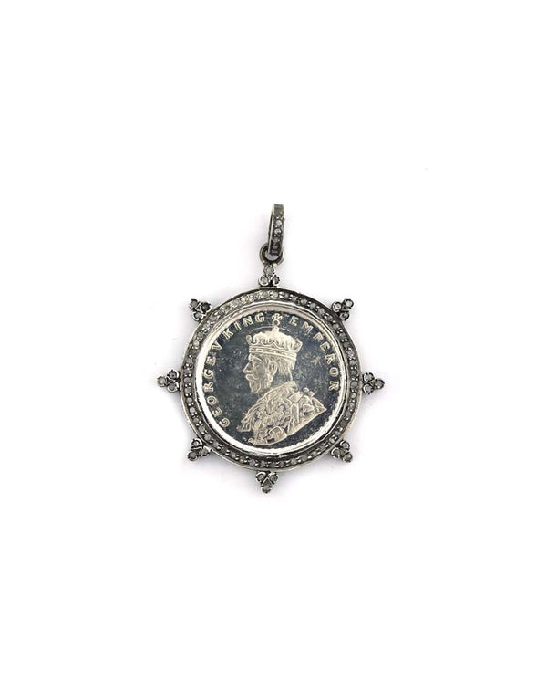 Silver Trio Diamond Edge King George V Emperor Charm