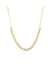 14K Gold 1/2 Hexagon Omega Diamond Tennis Necklace