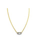 Luxe Lexi Lock Necklace: 2mm Gold-Filled Round Box Chain
