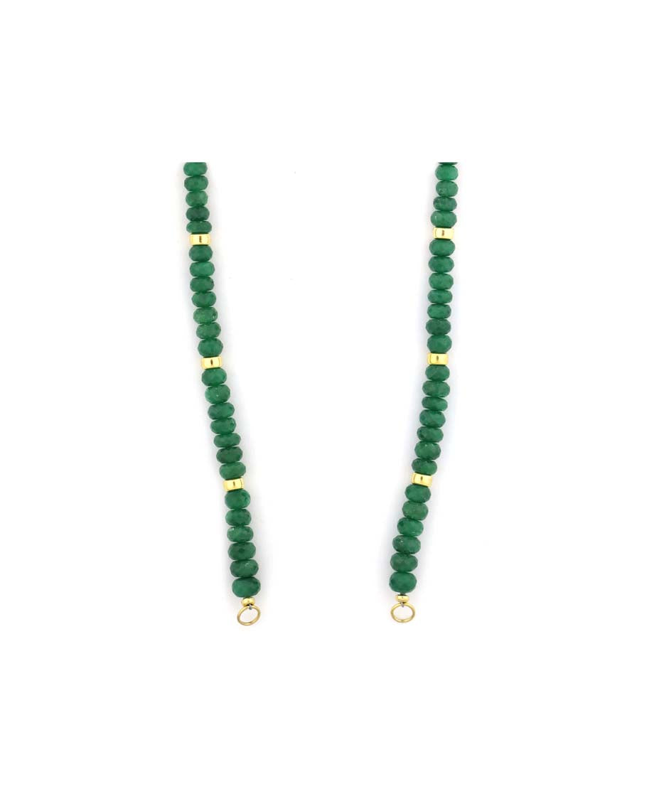 Lock Ready: Open Graduated Green Sapphire Rondelle Strand