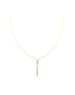 14K Gold .42ct Graduated Diamond Vertical Line Necklace
