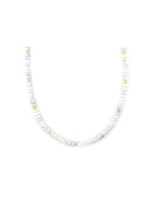 5mm Gray Silverite Rondelle Necklace