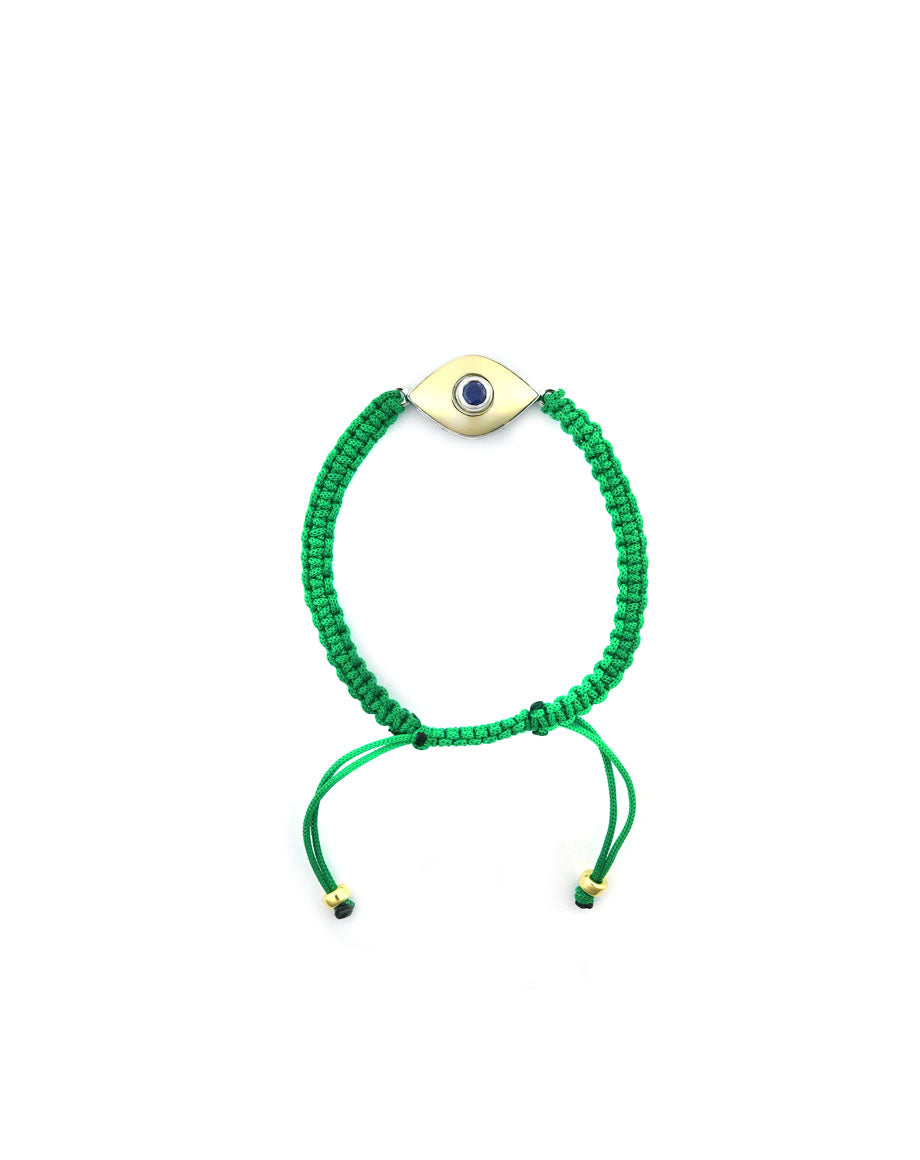 Classic Cosmic Eye Bracelet: Green Cord