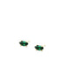 Small 14K Gold Green CZ Marquise Studs