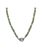 The Eva Lock Necklace: Mini Watermelon Chevron Beads