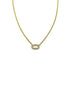 14K Gold Gemstone Fine Lexi Lock Necklace: 3mm Solid Cuban