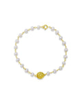 Small 14K Gold Guardian Angel Wired Pearl Bracelet