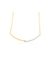 14K Gold Overlapping Half .52ct Diamond Bar Choker Necklace