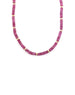 5mm Heishi Pink Topaz Rondelle Necklace