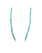 Lock Ready: Open 4mm Heishi Blue Turquoise Rondelle Strand